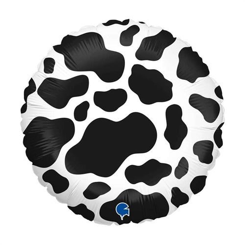 Mylar tondo mucca 18"