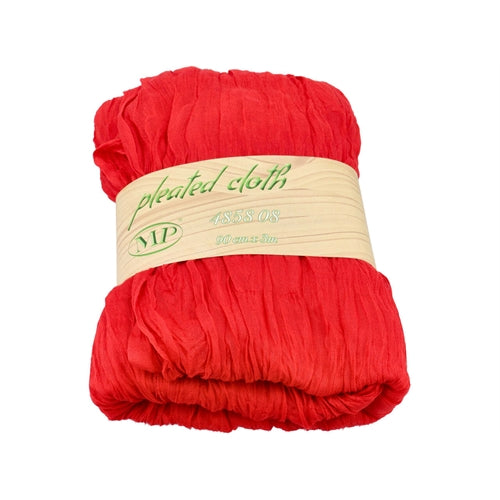 Pleated cloth 90 cm  x 3 mt rosso