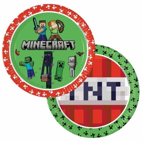 Piatti minecraft 8 pz 23 cm