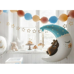 Mylar luna con orso 80x98 cm