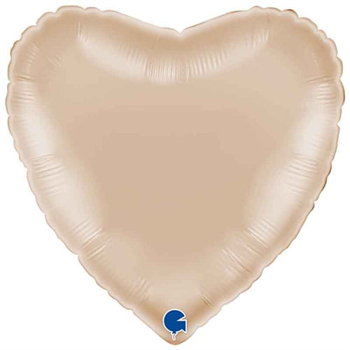 Palloncino 18" mylar cuore sabbia "californian gold"