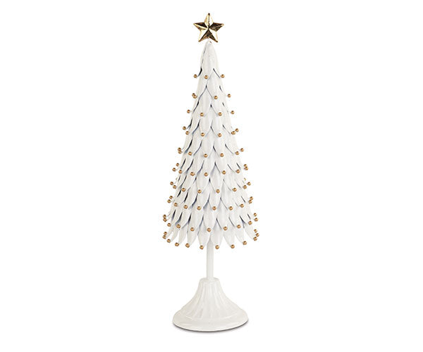 ALBERO METALLO BIANCO/ORO H.350 MM
