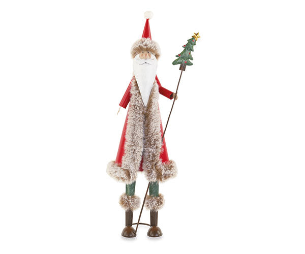 BABBO NATALE METALLO ROSSO/VER H.400 MM