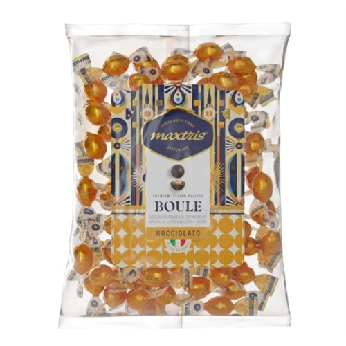Maxtris boule nocciolato con nocciola intera, busta da 1kg