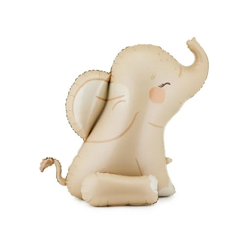 Palloncino in lamina a forma di elefante, 84x90 cm, beige