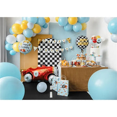 Palloncino rotondo in lamina con la scritta "happy birthday", 35x35 cm