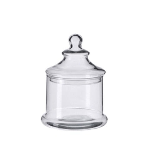 Barattolo in vetro con coperchio d.17 x h. 27 cm