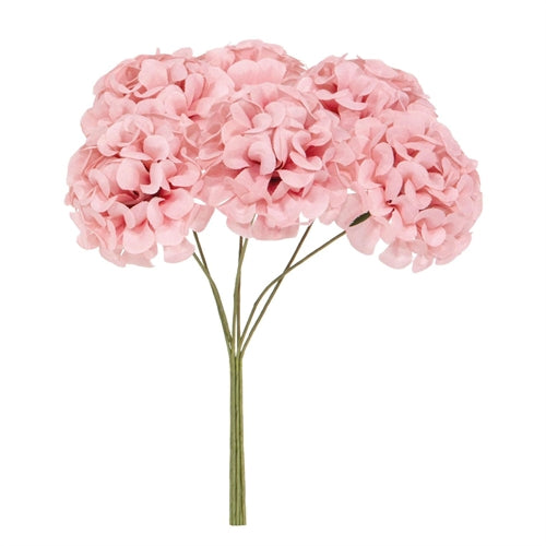 Pick ortensia rosa 4 pz h. 16,5 cm