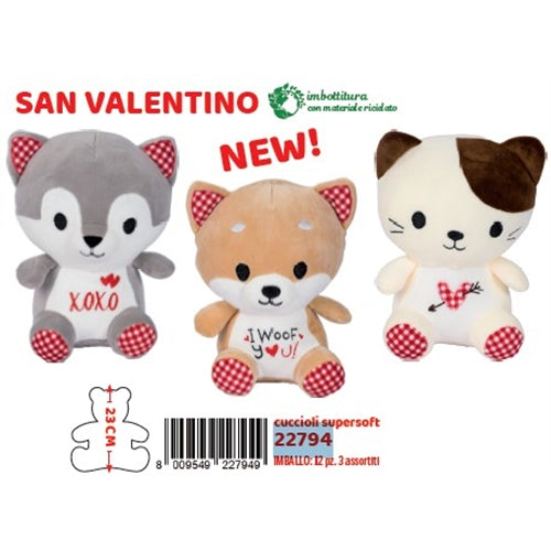 Peluche cuccioli super soft h. 23 cm