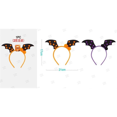 Cerchietto halloween con ali da pipistrello – 1 pezzo