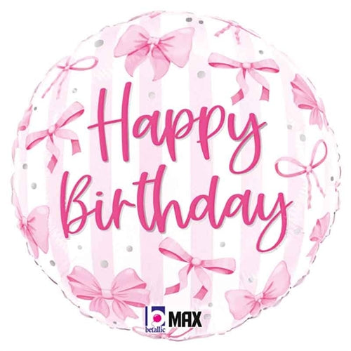 Palloncino in foil 18" happy birthday fiocchi rosa
