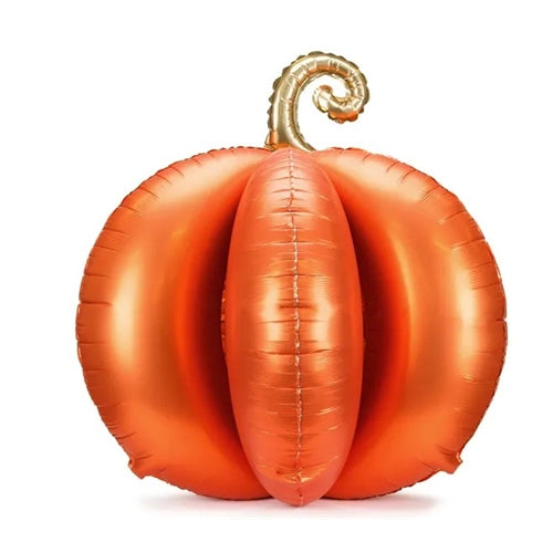 Palloncino in foil con zucca 3d in piedi, 90x90 cm, arancione