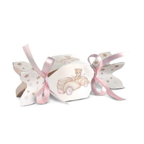Scatolina astuccio a caramella fondo beige 12x4x4 cm