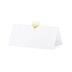 Segnaposto - cuore, oro, 10x5 cm (1 punto / 10 pezzi)