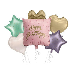 Set di palloncini in lamina regalo buon compleanno, mix