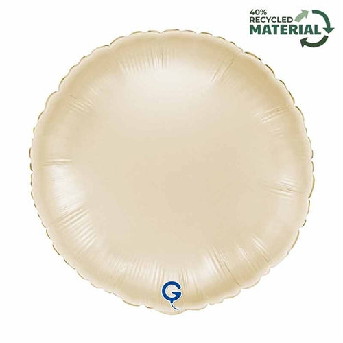 Palloncino in foil 18" tondo crema satinato