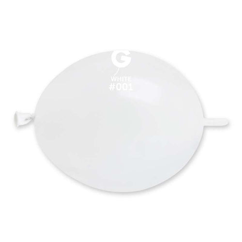 Palloncini gl6 6" link bianco 001 100 pz