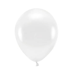 Palloncini ecologici da 30 cm, metallizzati, bianchi