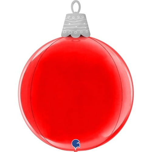 Palloncino foil globo sfera natalizia champagne 4d 25"