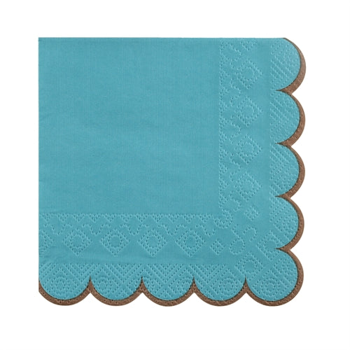 Tovaglioli colorati con bordo smerlato – 12 pz