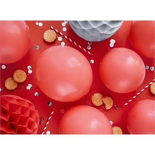 Palloncini ecologici 26 cm pastello, rosso (1 confezione / 10 pezzi)