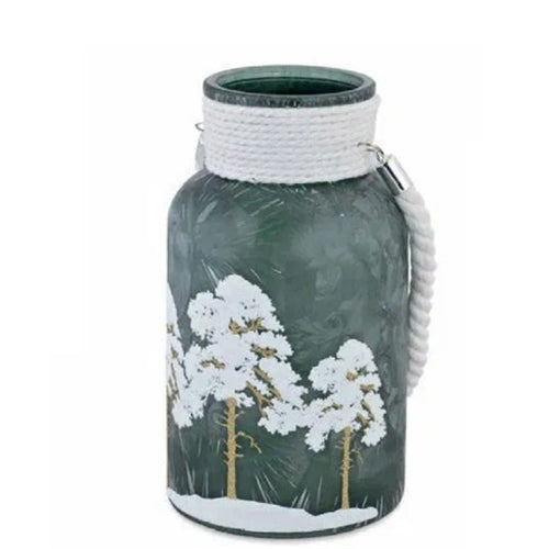 Vaso verde con bosco m