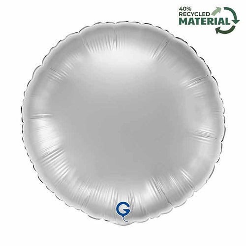 Palloncino in foil 18" tondo argento "silver"