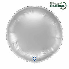 Palloncino in foil 18" tondo argento "silver"