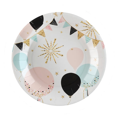 Piatti in carta party palloncini – ø 22,5 cm – 10 pz