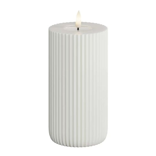 Candela led cera bianca h.100