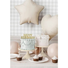 Palloncino in foil a forma di stella, 48 cm, beige