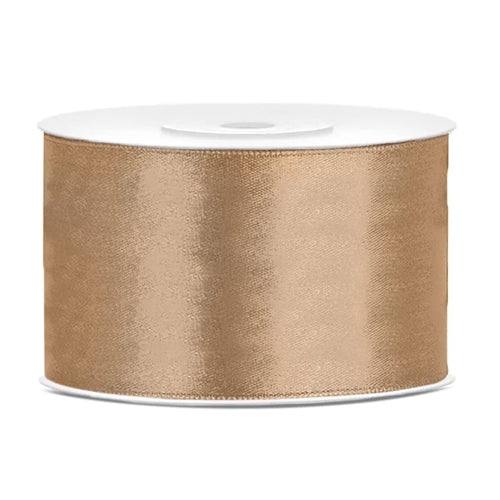 Nastro di raso, oro chiaro, 38 mm/25 m (1 pz. / 25 lm)