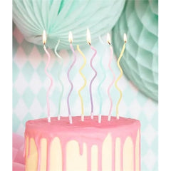 Candele di compleanno ricciolo, mix, 14cm