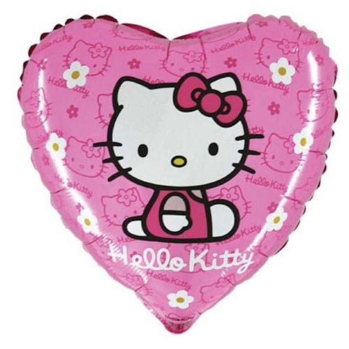 Palloncino in foil 18" cuore hello kitty fucsia
