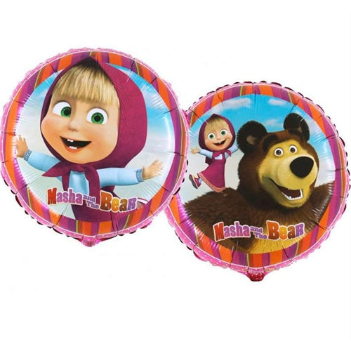 Mylar masha e orso 18" tondo