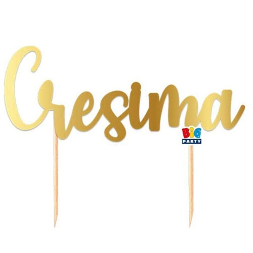 Cake topper cresima in carta