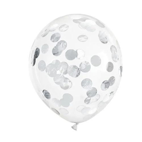 Palloncini coriandoli - cerchi, 30 cm (1 confezione / 6 pezzi)