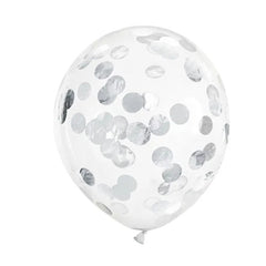 Palloncini coriandoli - cerchi, 30 cm (1 confezione / 6 pezzi)