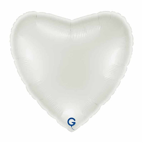 Palloncino in foil 22" cuore bianco "heart white"
