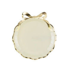 Piatti con fiocco, 24x26,8 cm, beige-oro