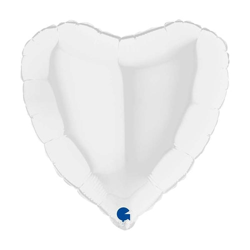 Foil 18" cuore bianco "heart white"