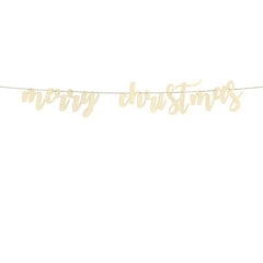 Striscione in legno buon natale, 87x17cm