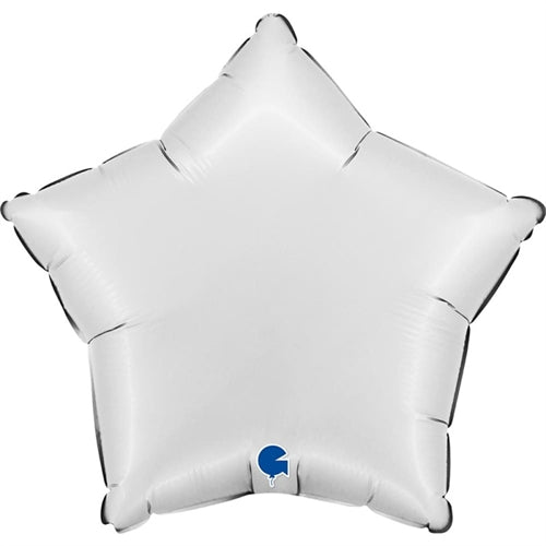 Palloncino foil stella bianco opaco 18"
