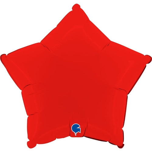 Palloncino foil stella rosso opaco 18"