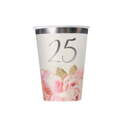 Bicchieri 25° anniversario party 8pz