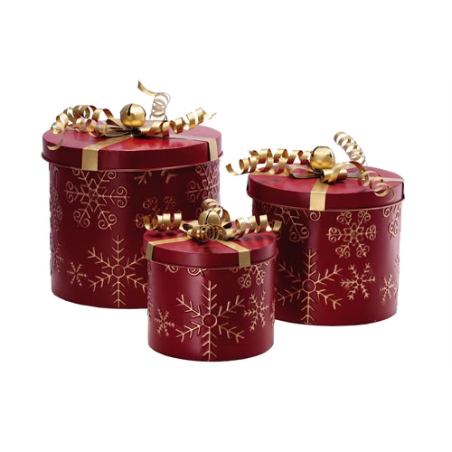 Set 3 pacchi di natale h. 23/ 28 / 33 cm
