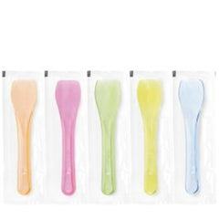 Cucchiaino multicolor per gelati imbustato trasparente 500 pz