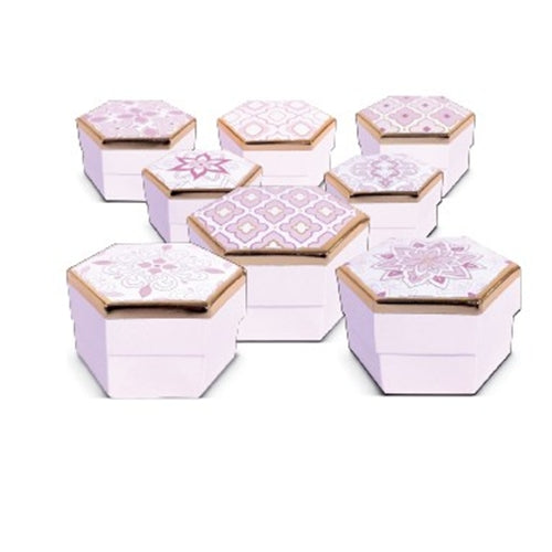 Mix mosaiko millennial pink esagoni a vassoio 6,5 x 6,5 x 4 cm