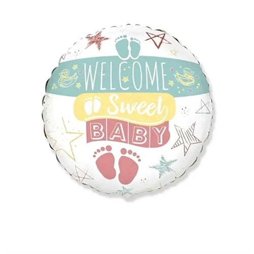 Mylar welcome sweet baby 18"