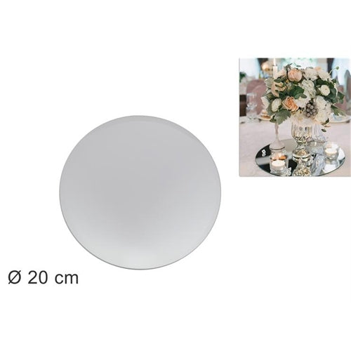 Specchio per decorazione tondo 20 cm